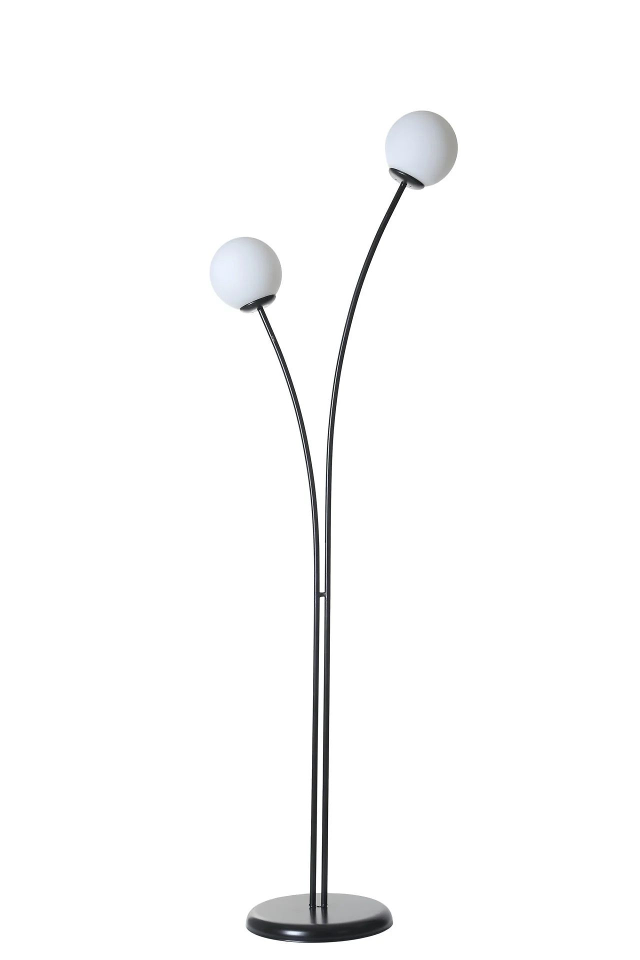 Rose 2'li Siyah Beyaz Camlı Lambader