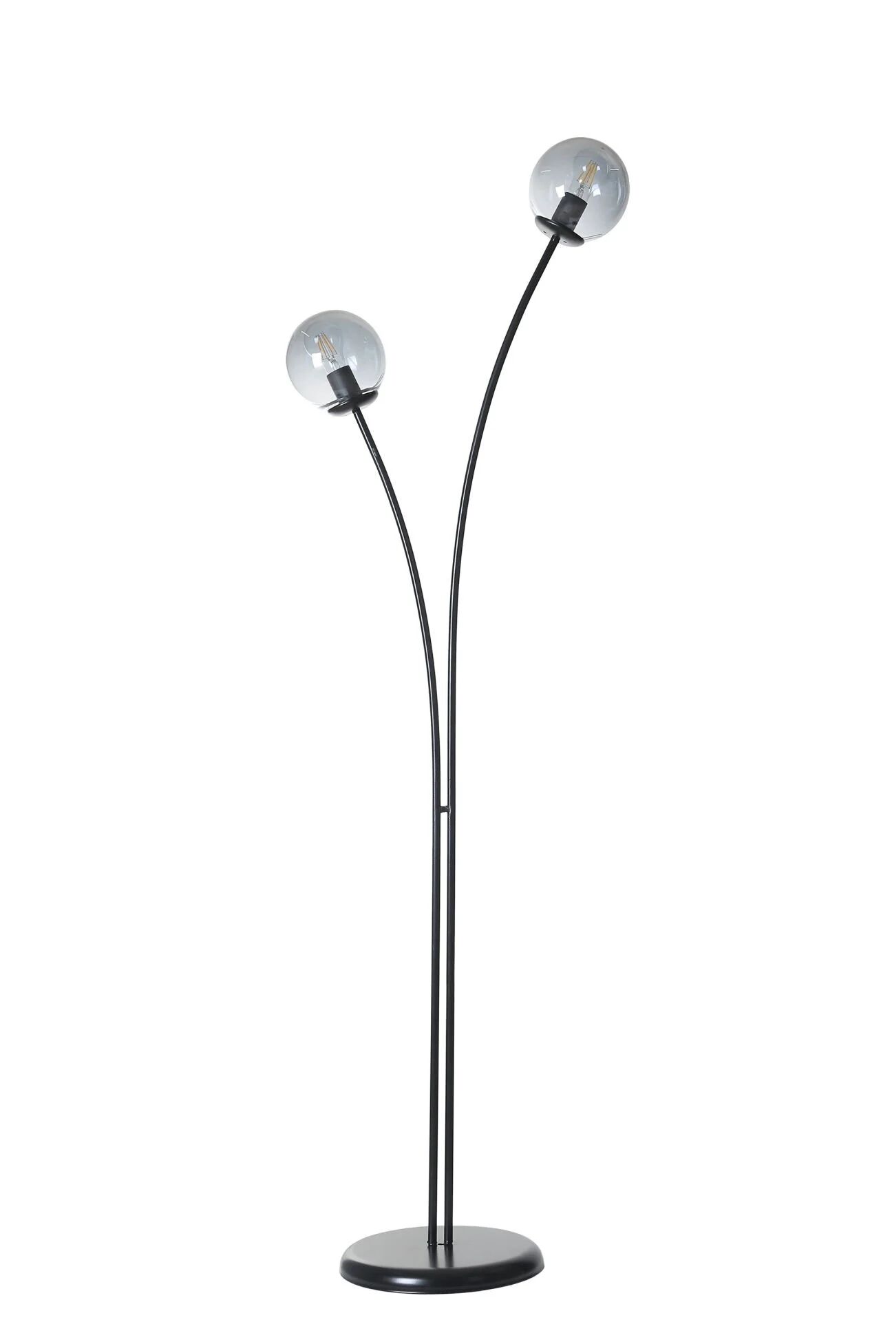 Rose 2'li Siyah Füme Camlı Lambader