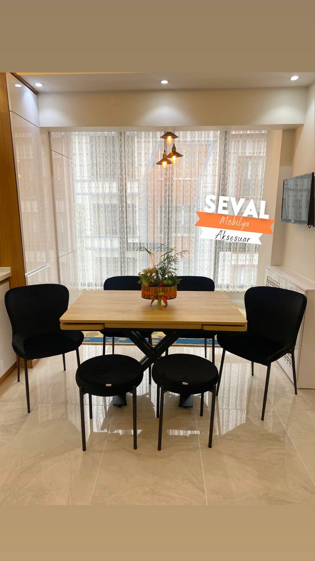 Savano Deniz Açılır Masa + 2 Tabure +Yaprak Sandalye Takımı