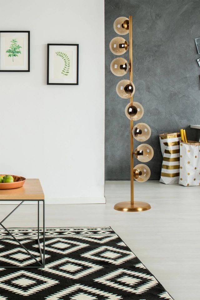 Simay 8'li Eskitme Bal Camlı Lambader