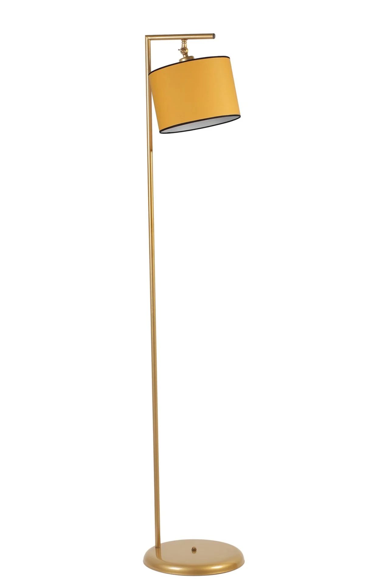 Smart Eskitme Silindir Hardal Abajurlu Lambader