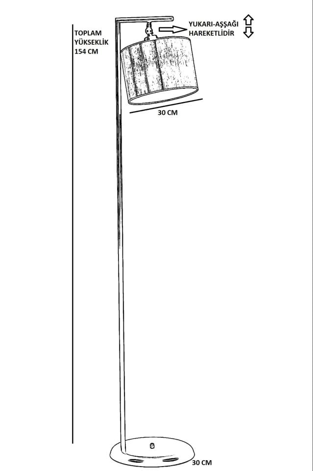 Smart Eskitme Silindir Hardal Abajurlu Lambader