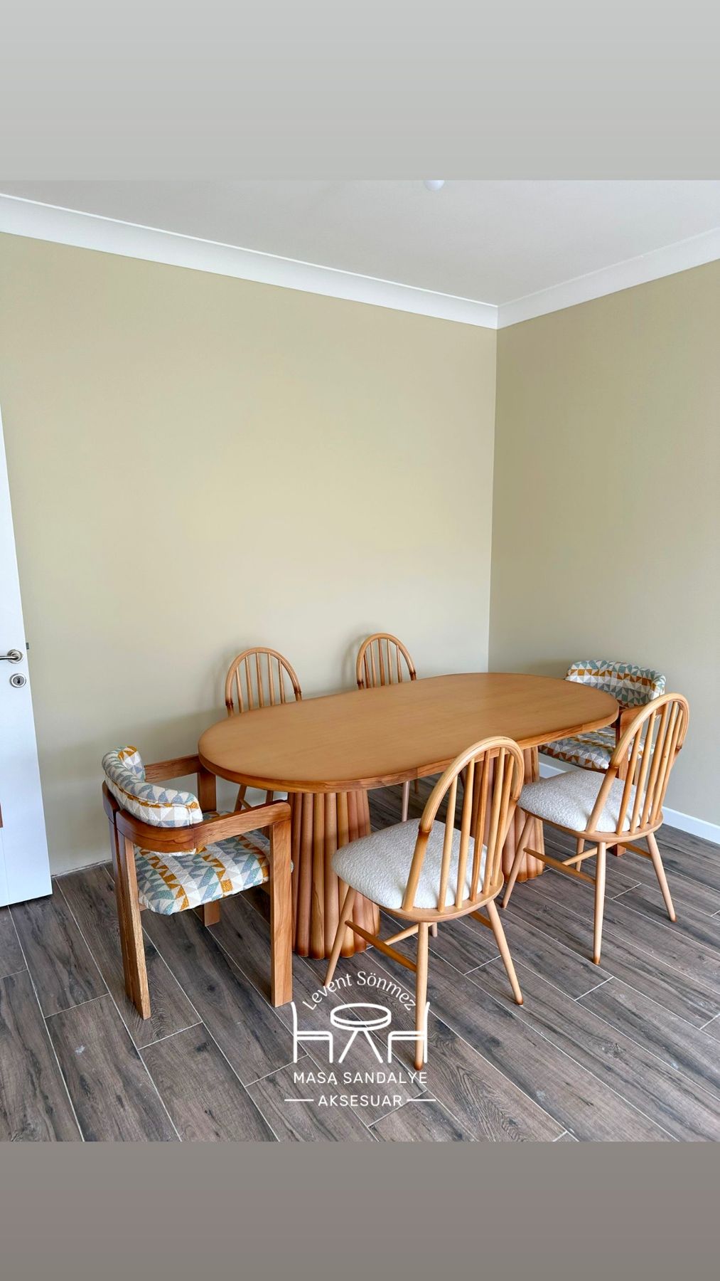 PTT Naturel Masa + T, Amerikan Sandalye Takımı