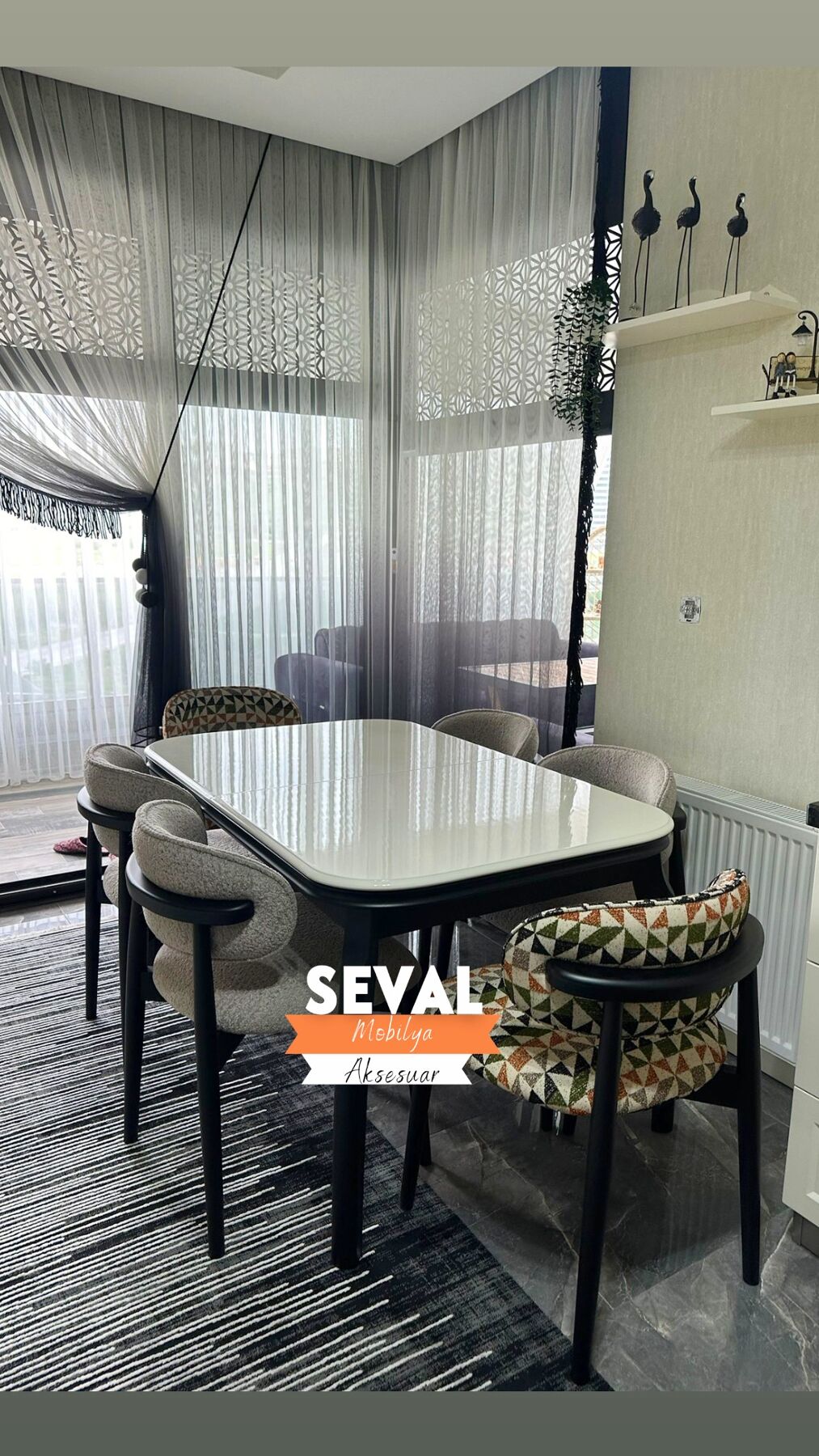 Beyaz Talha Masa + Polo Sandalye Takımı