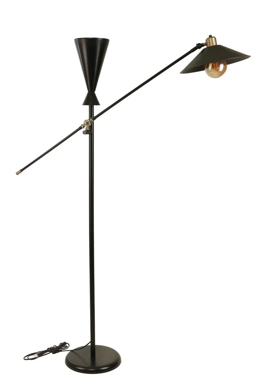 Toronto Siyah Metal Başlıklı Lambader