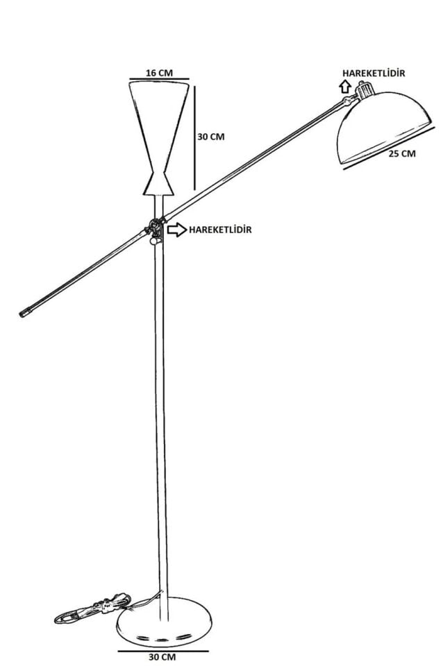 Toronto Siyah Retro 3 Başlıklı Lambader