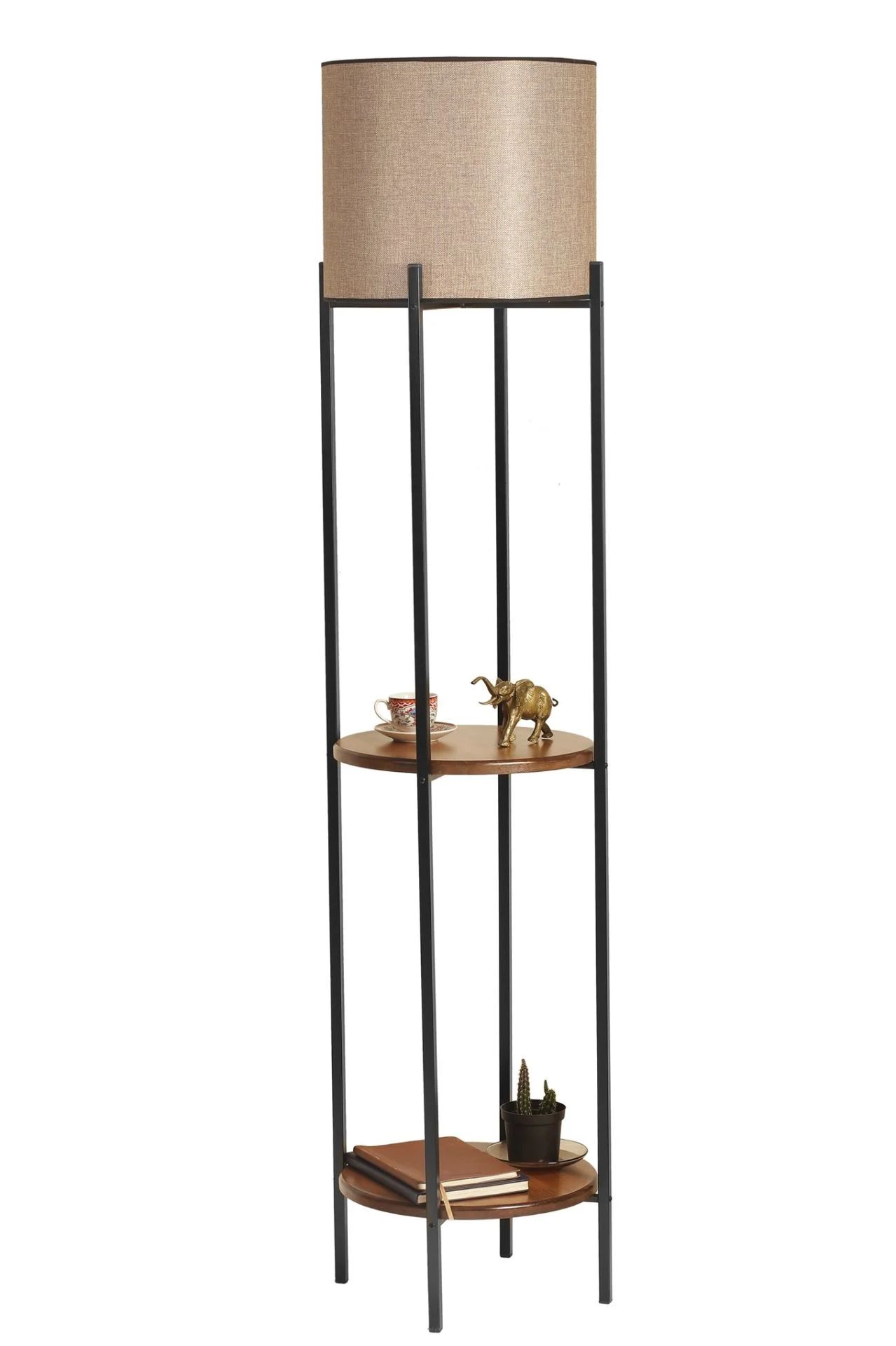 Vega Siyah Koyu Hasır Başlıklı Lambader