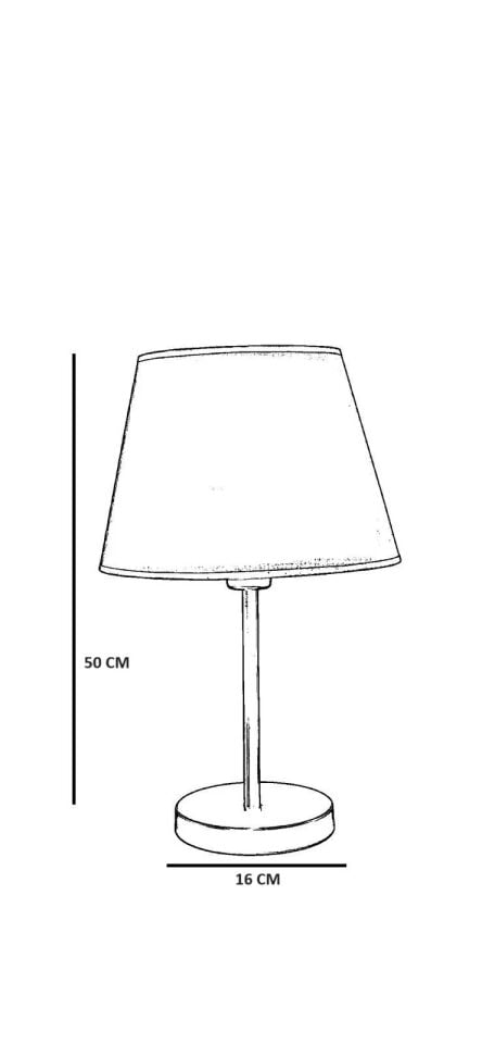 Ala Eskitme Piramit 15-3 Abajurlu Masa Lambası