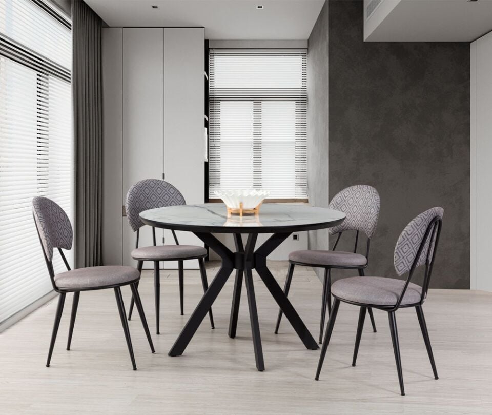 Polo Yuvarlak Masa + Duru Sandalye Takımı