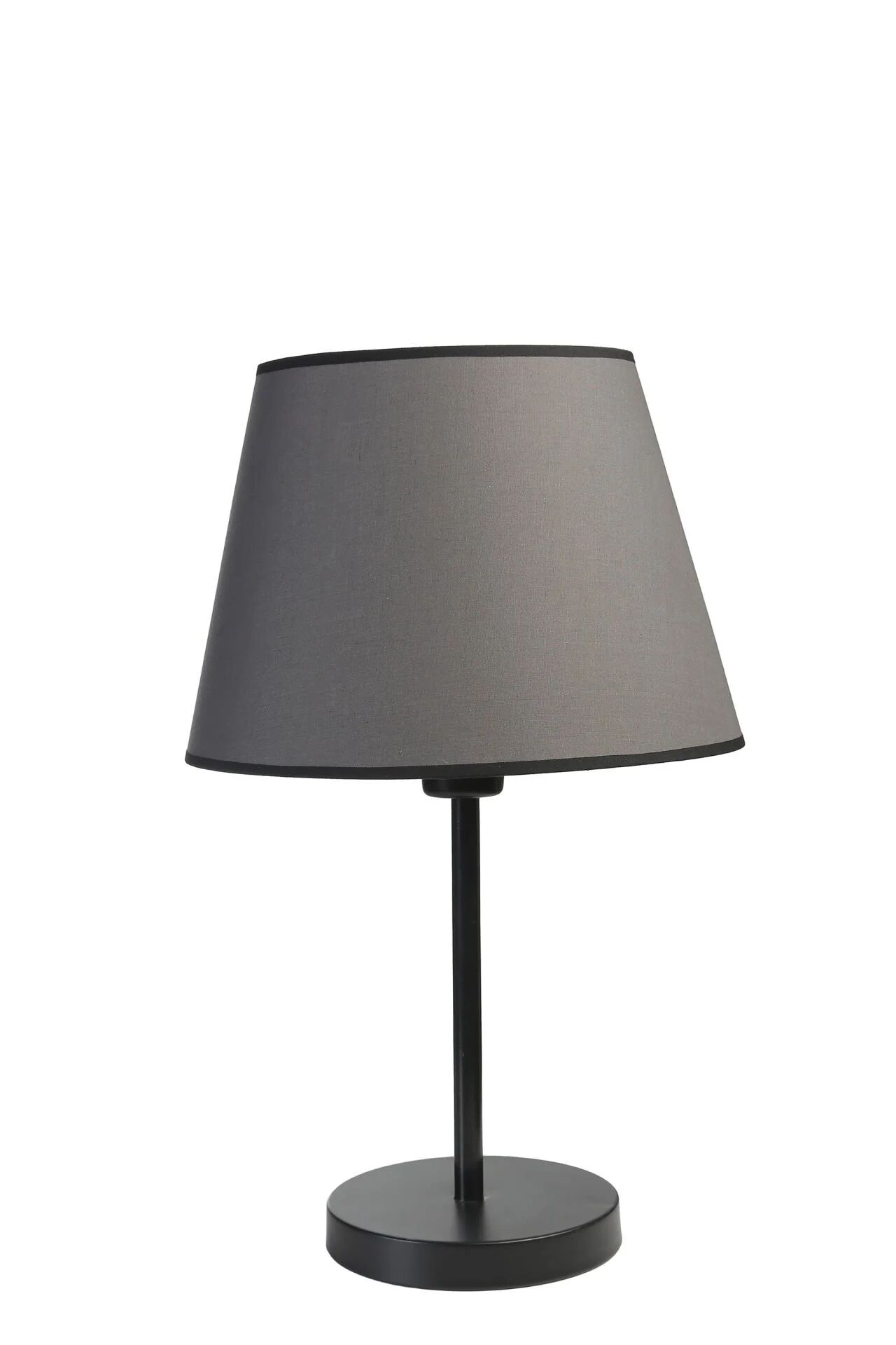 Ala Siyah Piramit Koyu Gri Abajurlu Masa Lambası