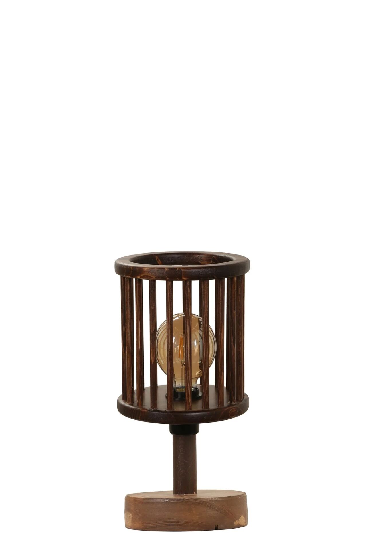 Anka Ceviz Kafes Başlıklı Masa Lambası