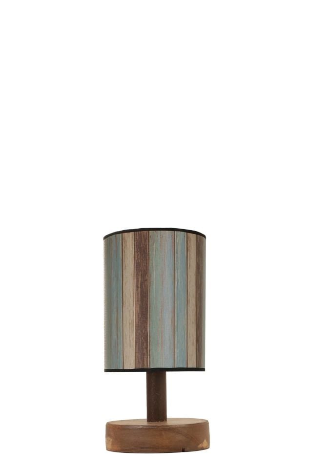 Anka Ceviz Renkli Abajurlu Masa Lambası
