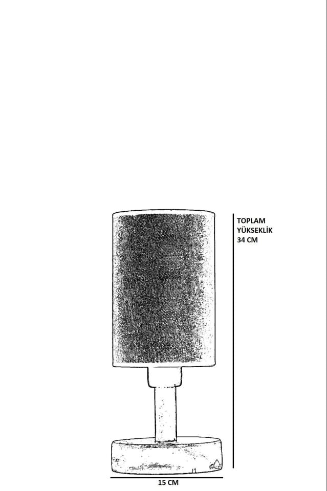 Anka Naturel Açık Hasır Abajurlu Masa Lambası
