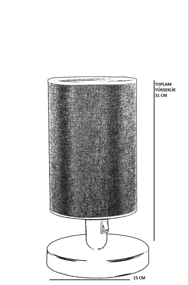 Ayça Ceviz Rattan Abajurlu Masa Lambası
