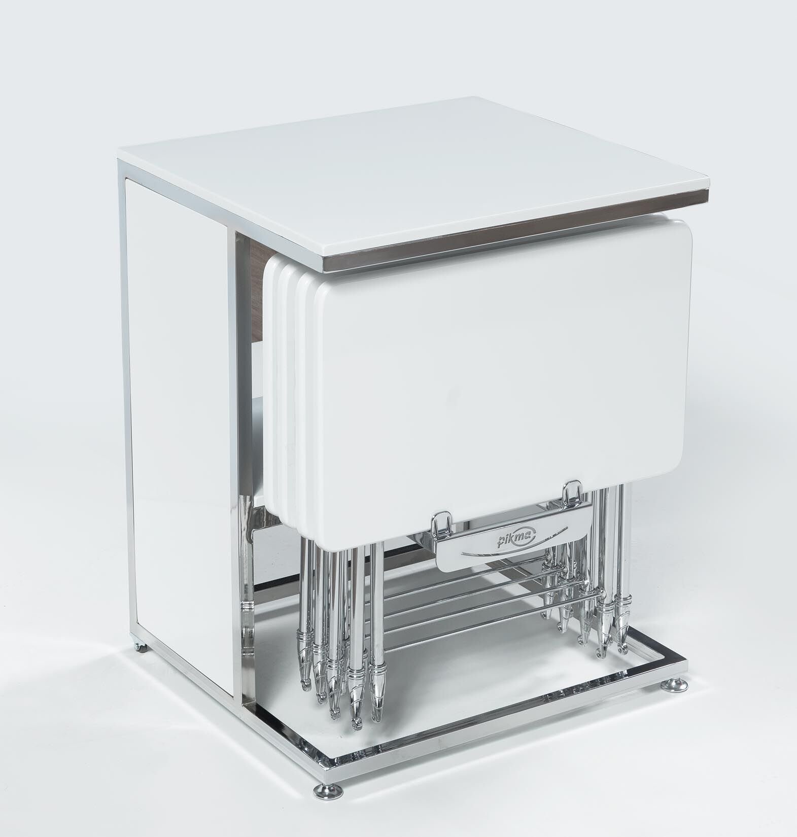 Medusa Yan Sehpa Beyaz