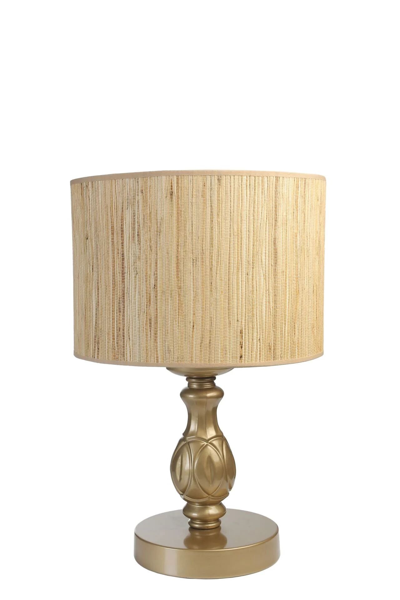 Olimpiyat Eskitme Silindir Bambu 010 Abajurlu Masa Lambası