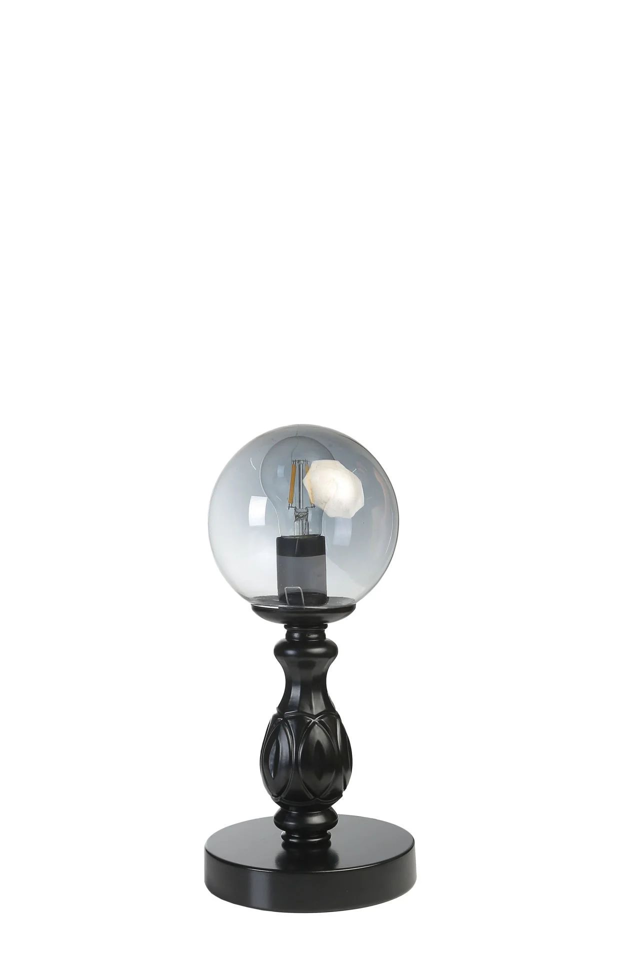 Olimpiyat Siyah Füme Camlı Masa Lambası