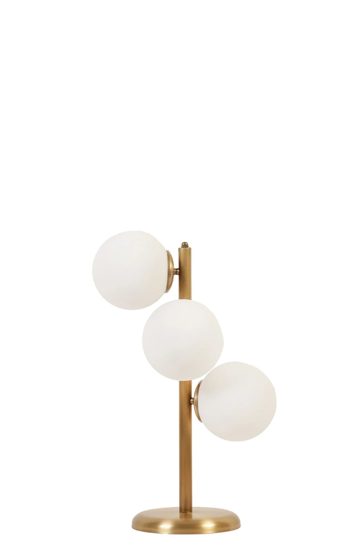 Simay 3'lü Eskitme Beyaz Camlı Masa Lambası