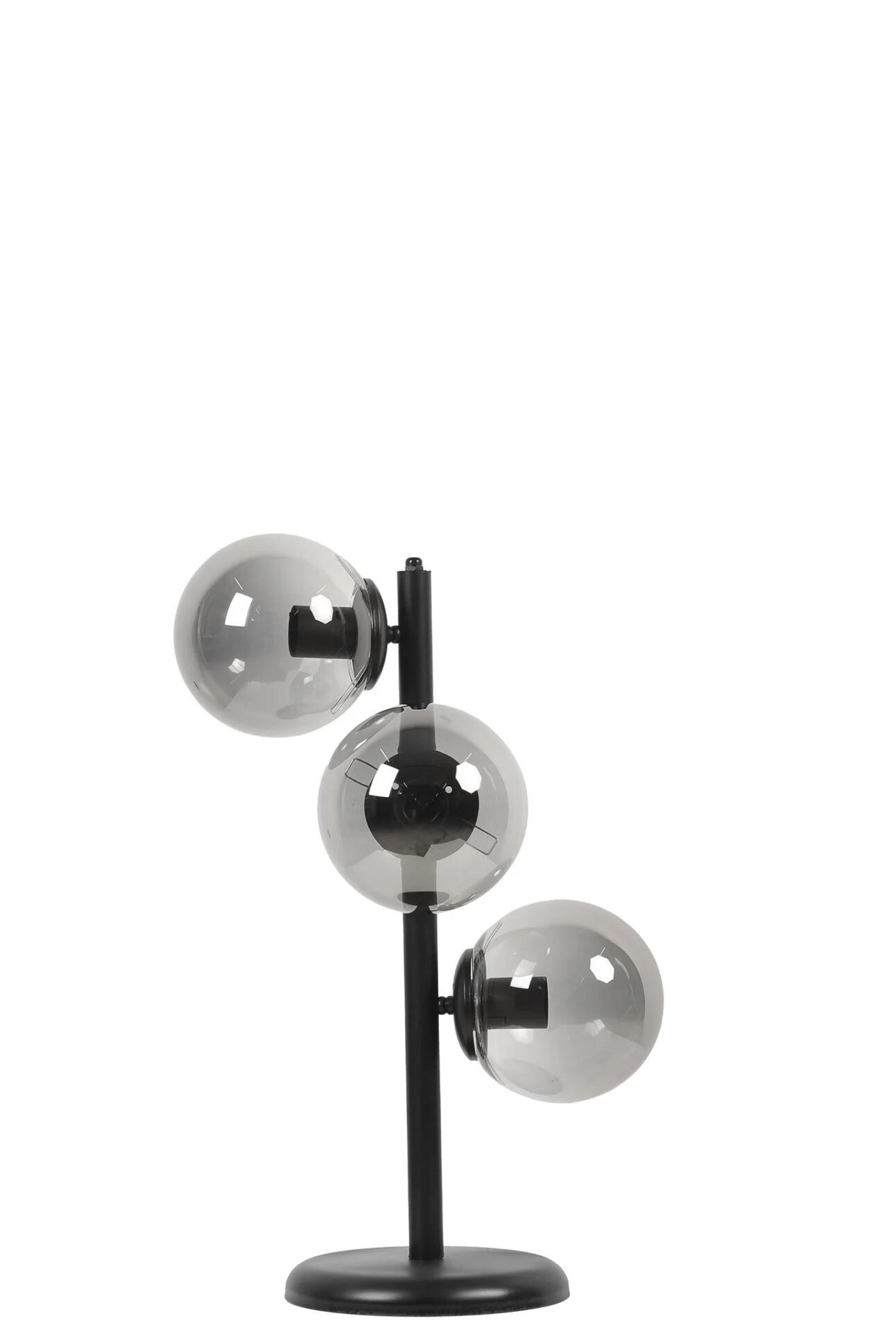 Simay 3'lü Siyah Füme Camlı Masa Lambası