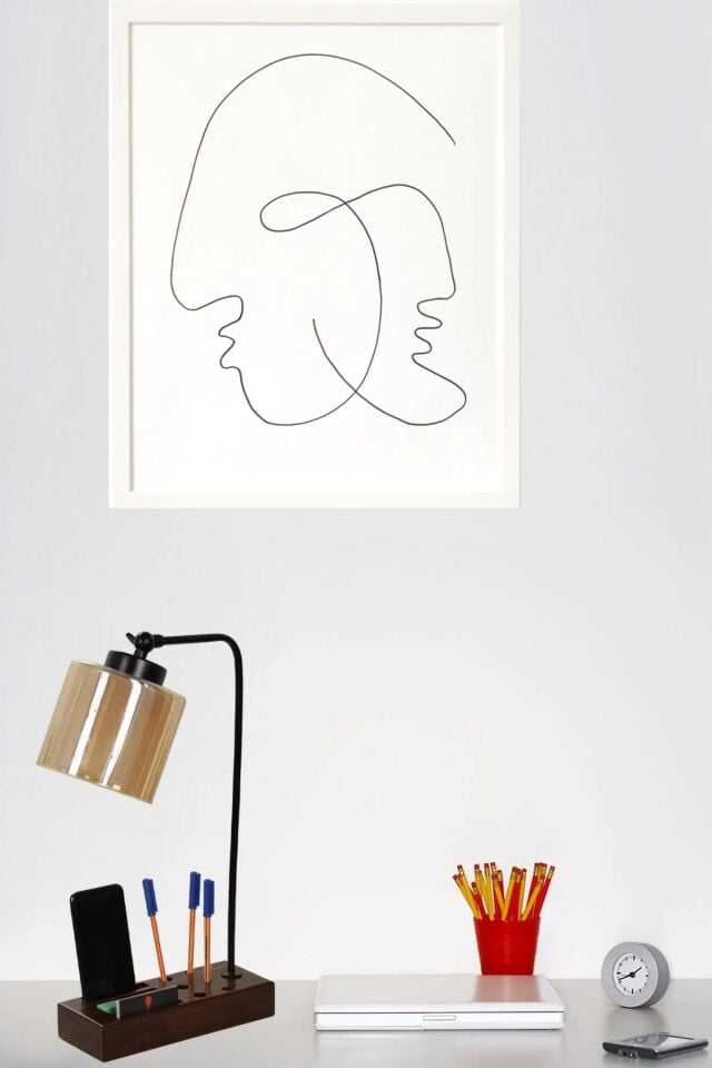 Zen Bal Camlı Masa Lambası