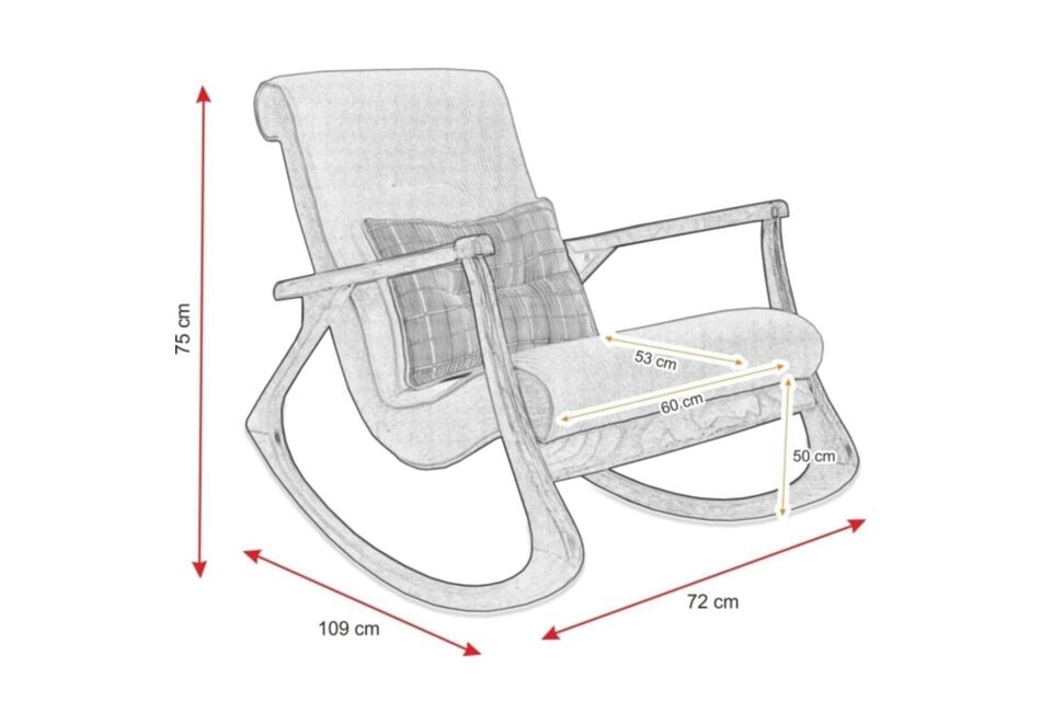 Ekol Krem - Naturel Sallanan Sandalye