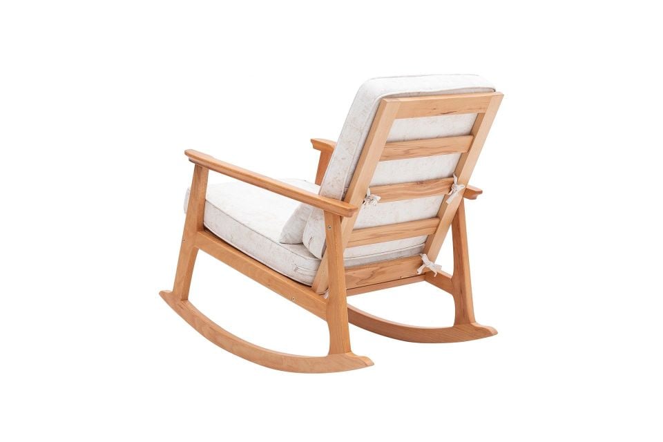 İskandinav Krem - Naturel Sallanan Sandalye