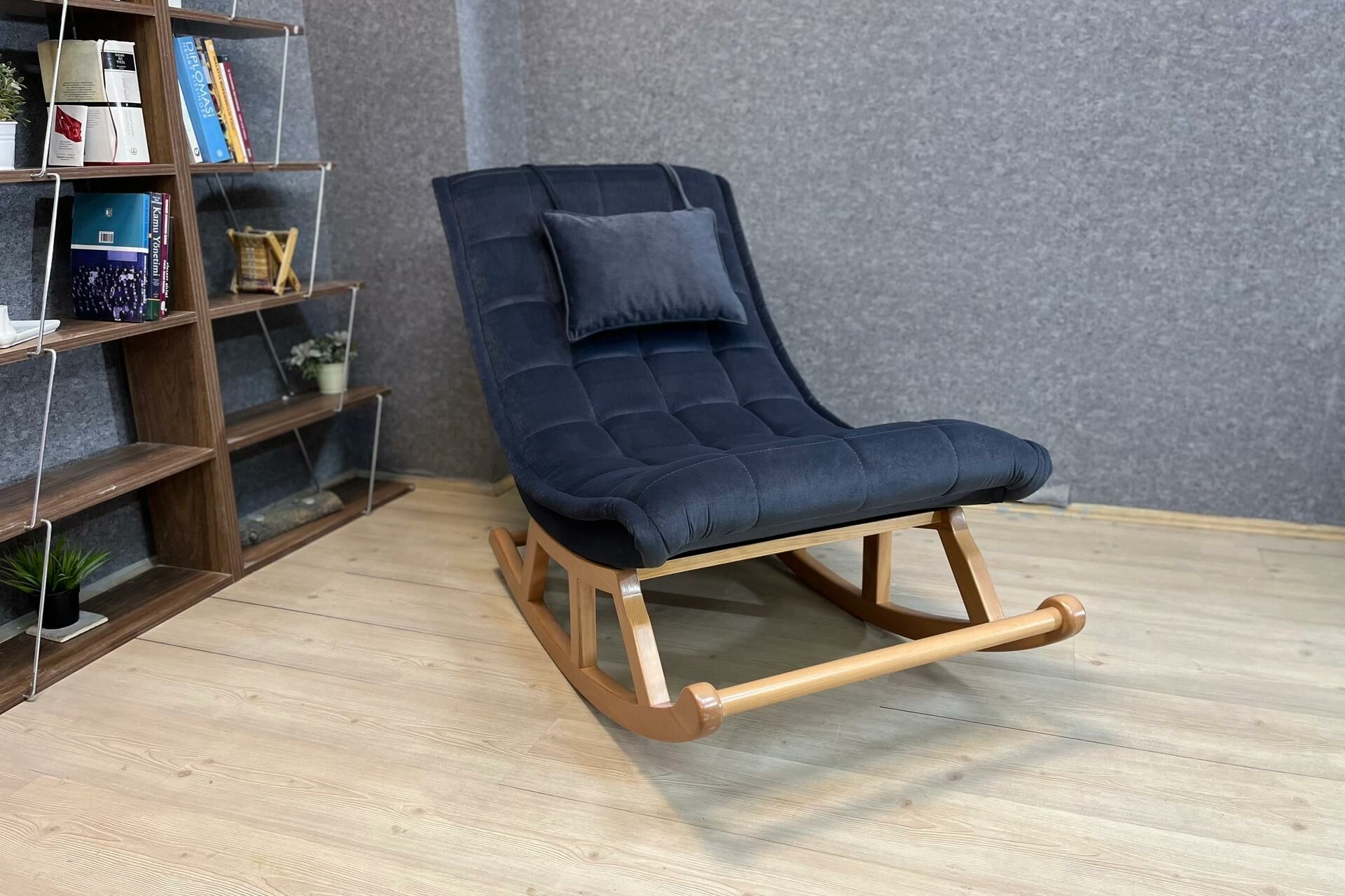 Miskin Antrasit - Naturel Sallanan Sandalye