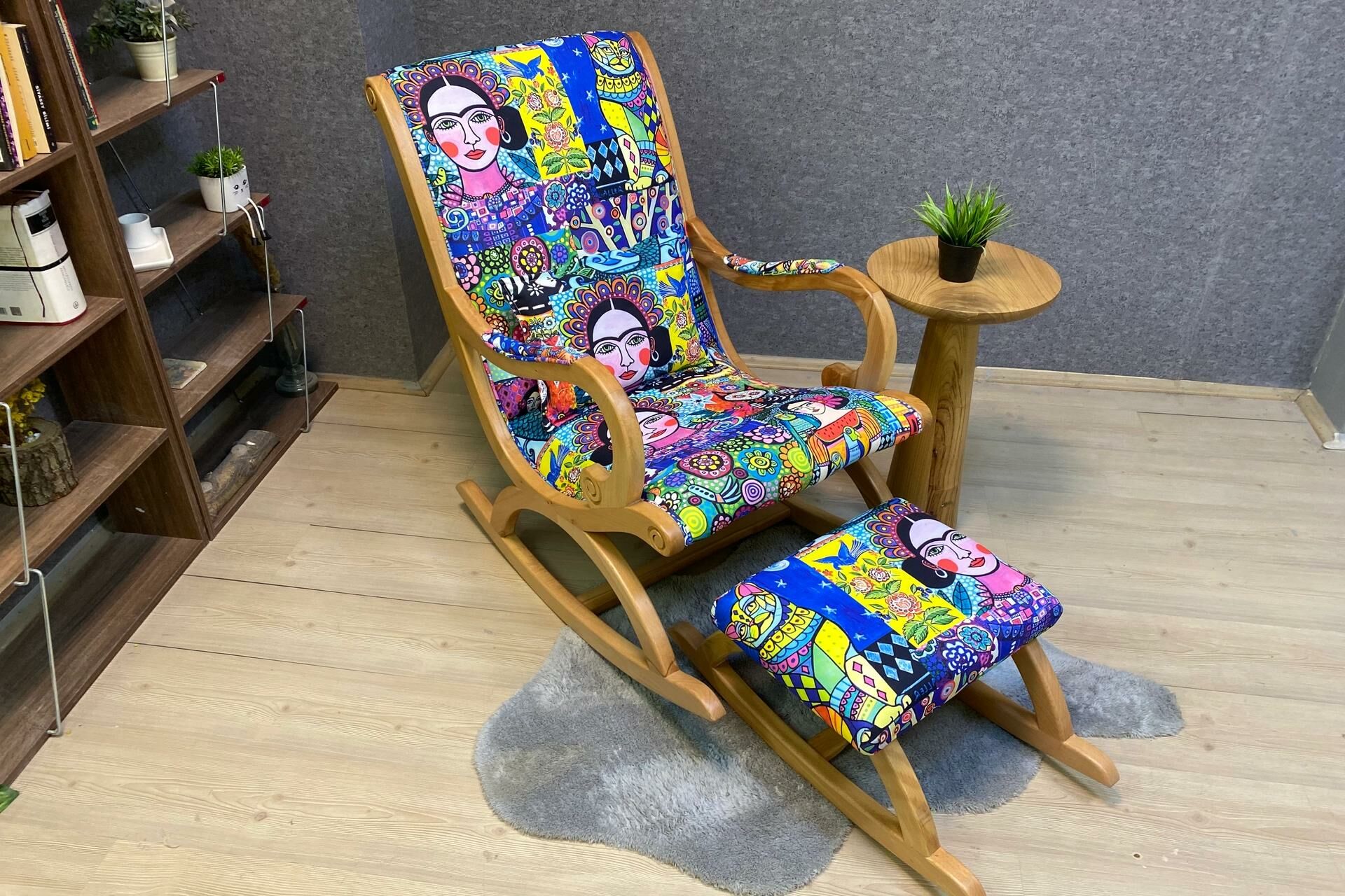 Rustik Frida - Naturel Sallanan Sandalye