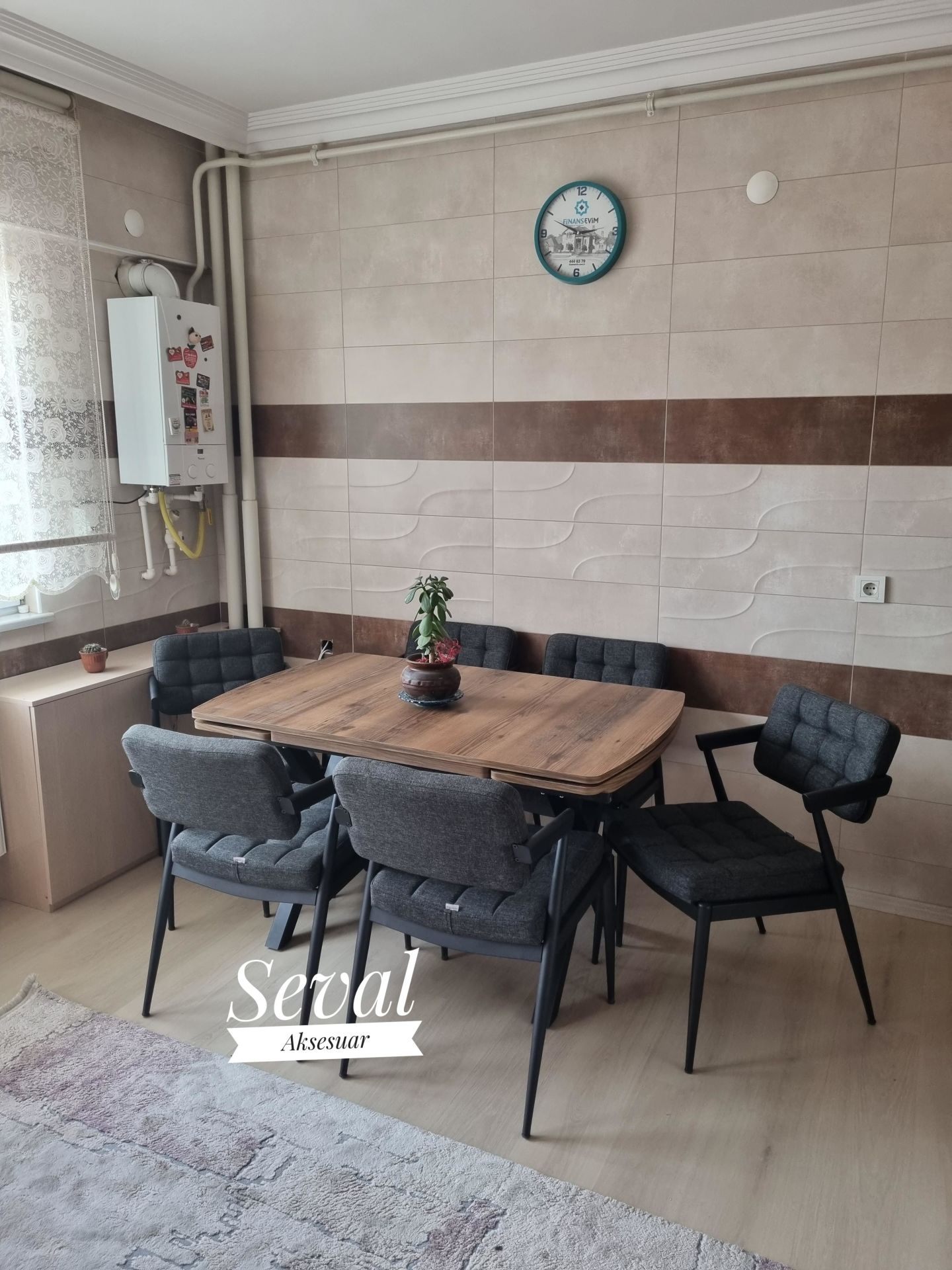 A.Çam Gold Masa + Klas Sandalye Takımı