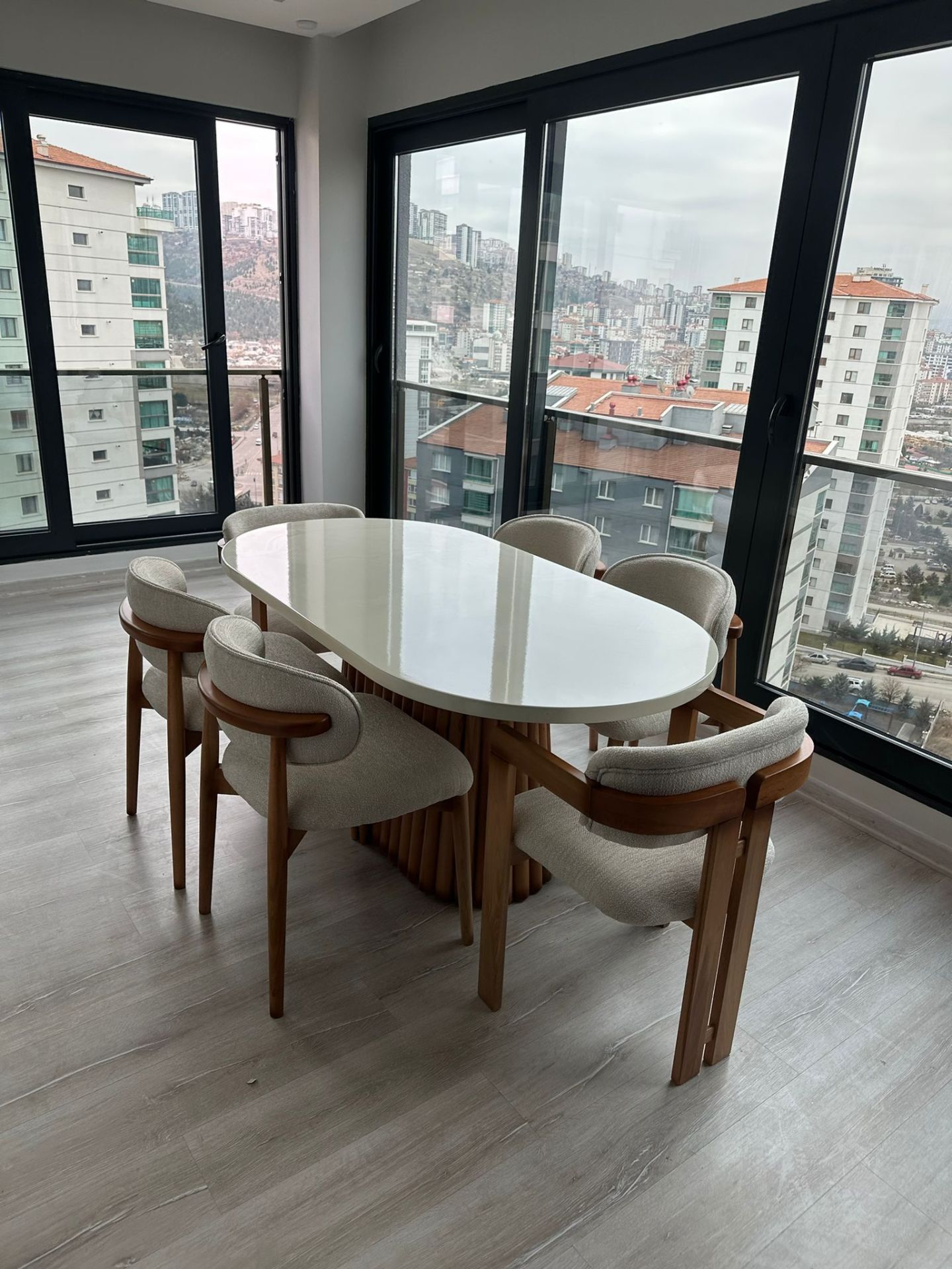 Krem PTT Masa + T, Polo Sandalye Takımı