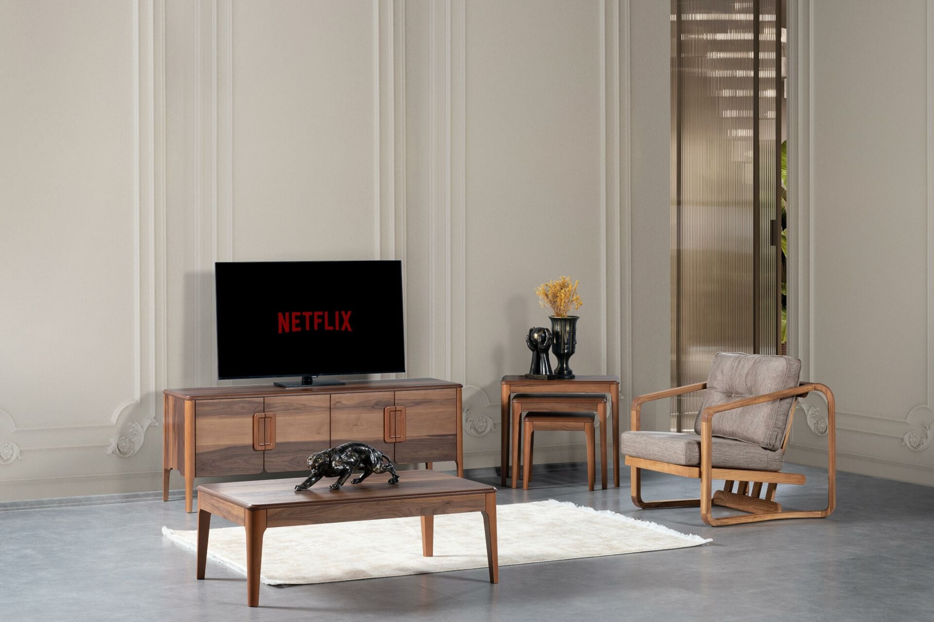 Soft Ceviz TV Sehpası