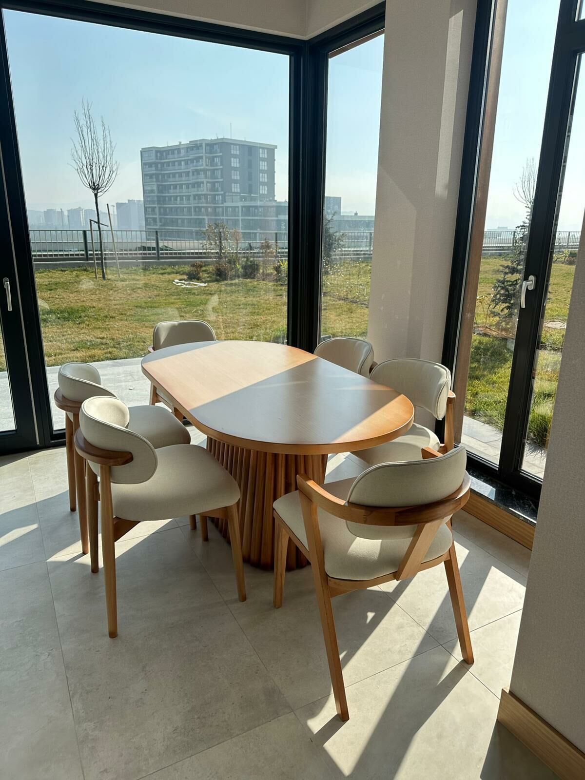 Naturel PTT Masa + Hanzade, Polo Sandalye Takımı