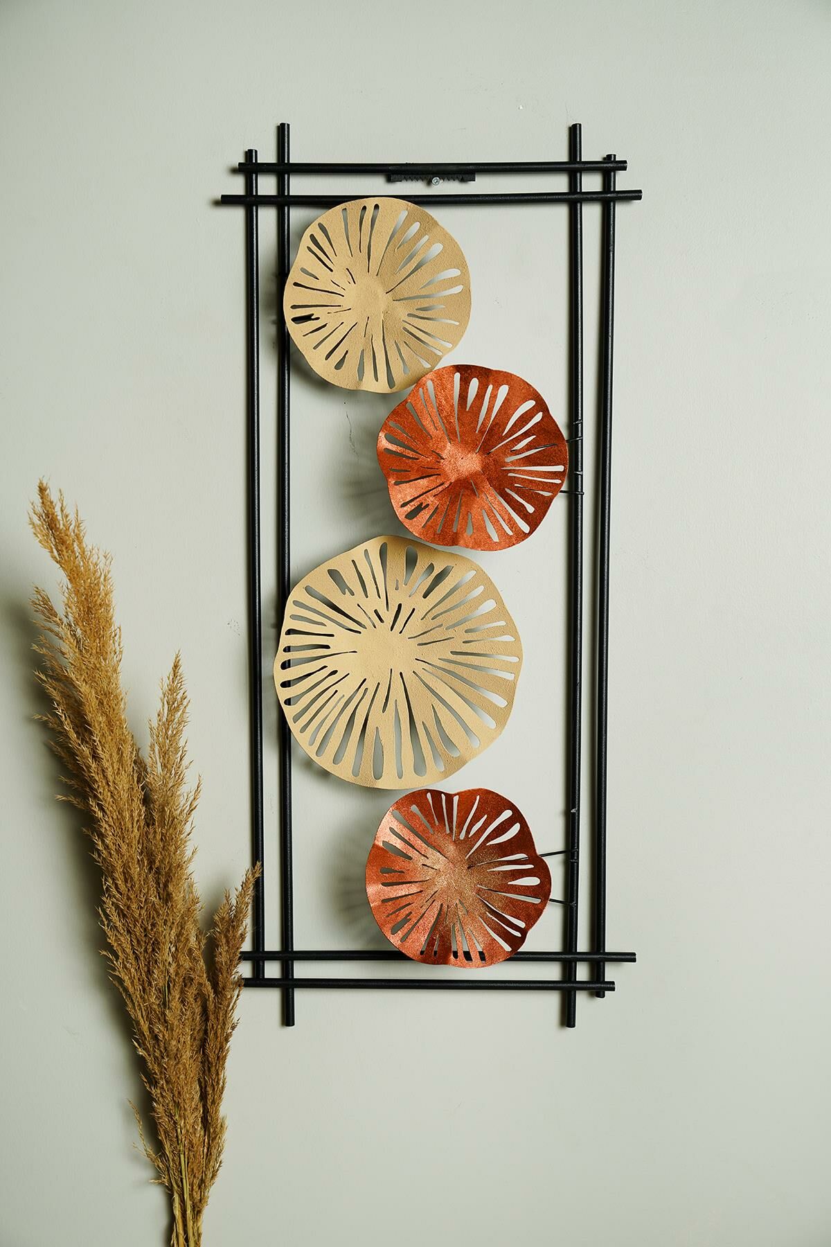 Fungo Nilüfer Desenli Ev ve Ofis Metal Tablo 79x35