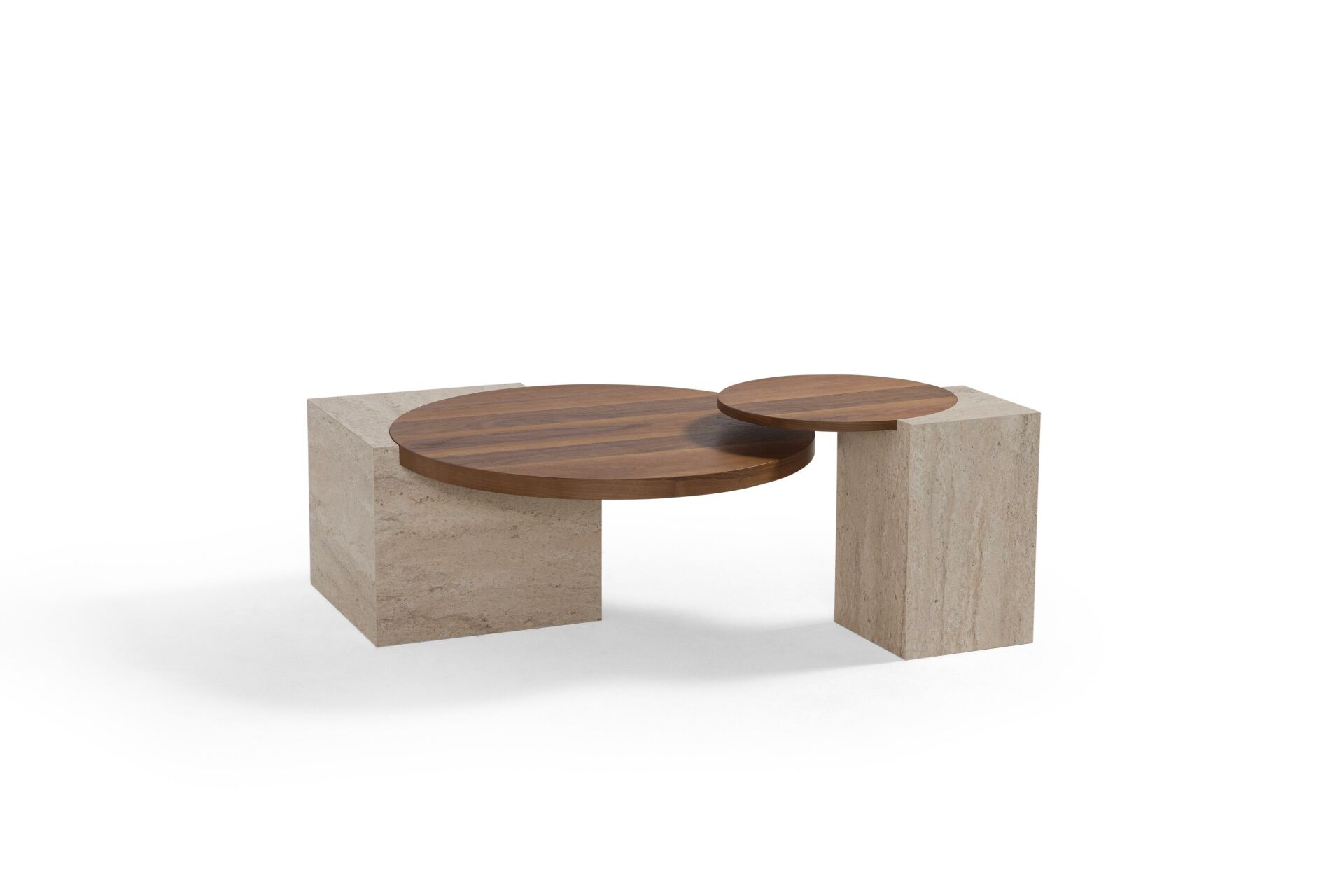 Togg Orta Sehpa Traverten - Meşe