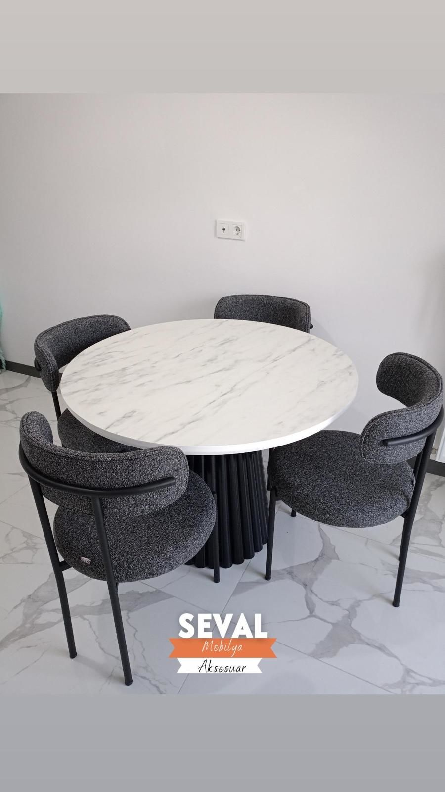 Marmo PTT Masa + Tedy Sandalye Takımı