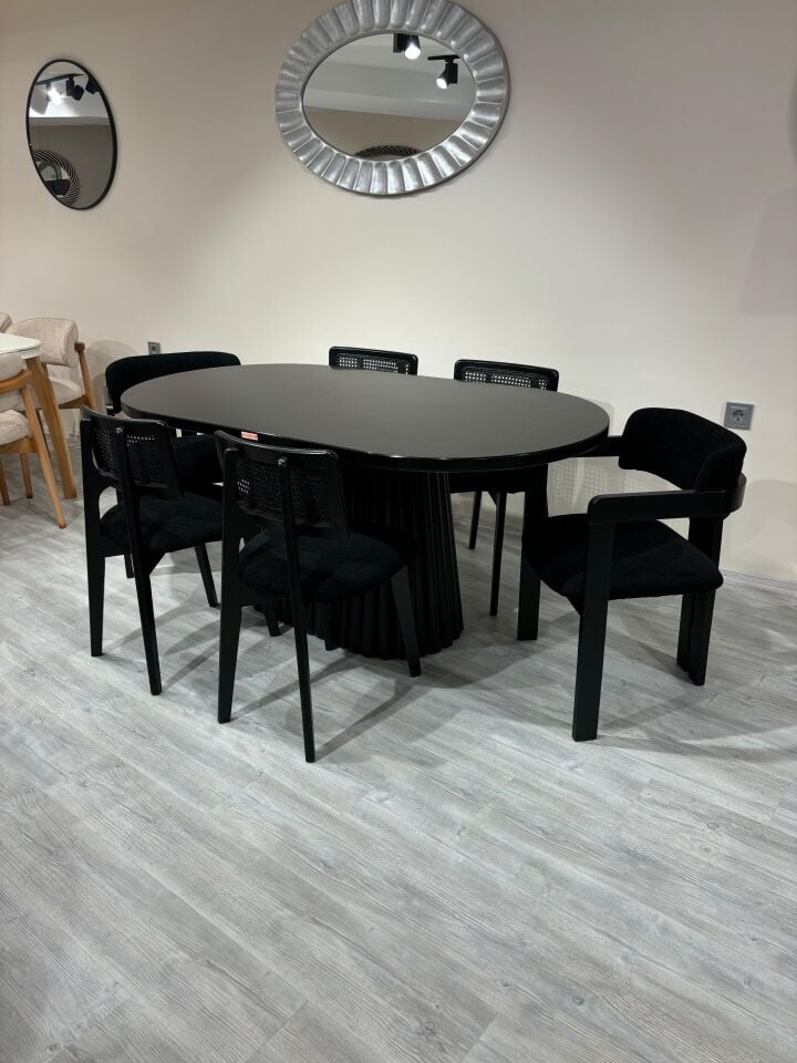 PTT Siyah Masa + T, Zion Sandalye Takımı