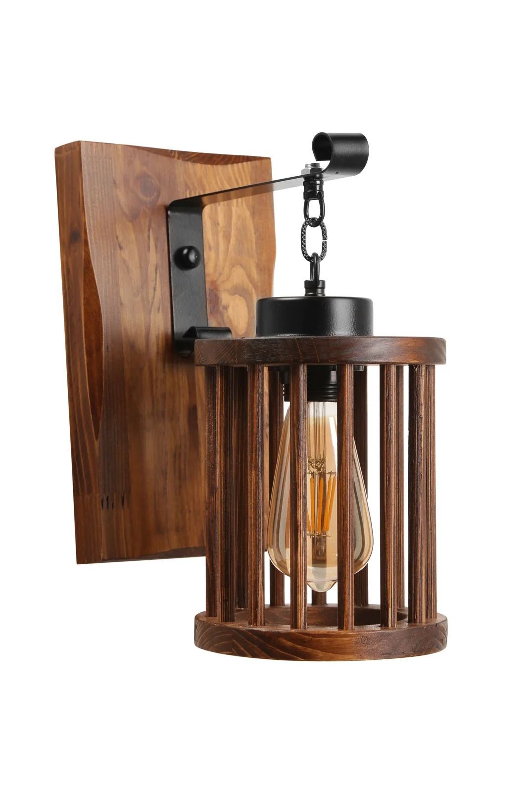 Alkım Ceviz Ahşap Kafesli Aplik