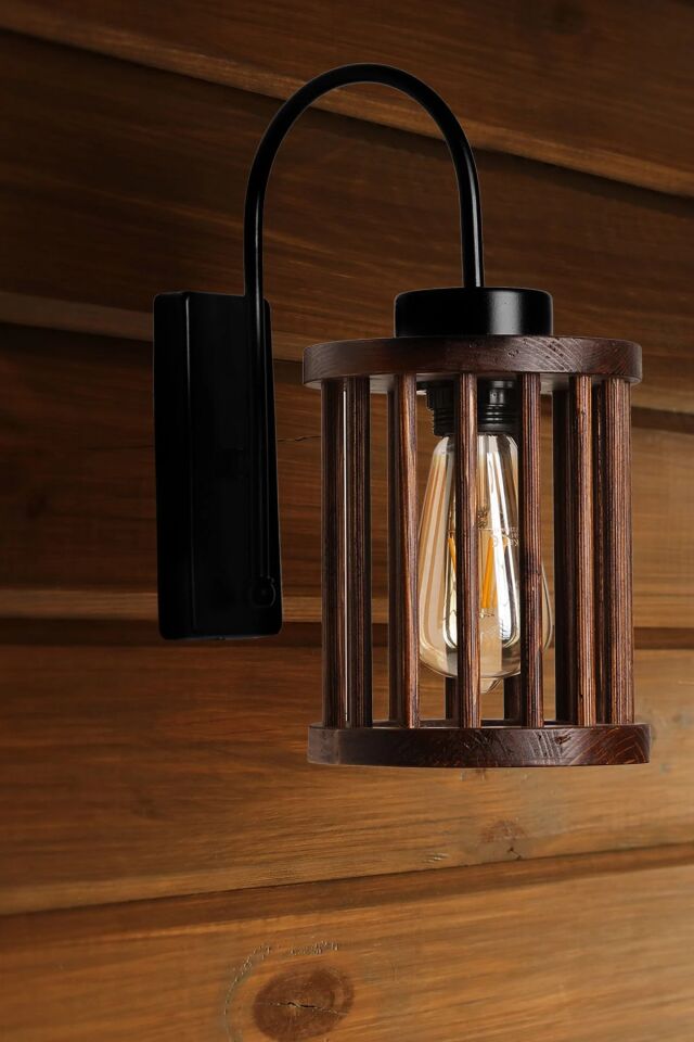 Avni Ahşap Kafesli Ceviz Aplik