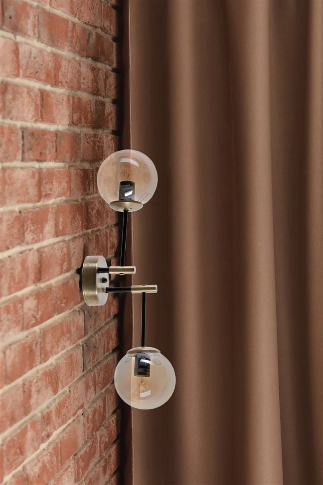 Dolunay 2'li Eskitme Bal Camlı Aplik