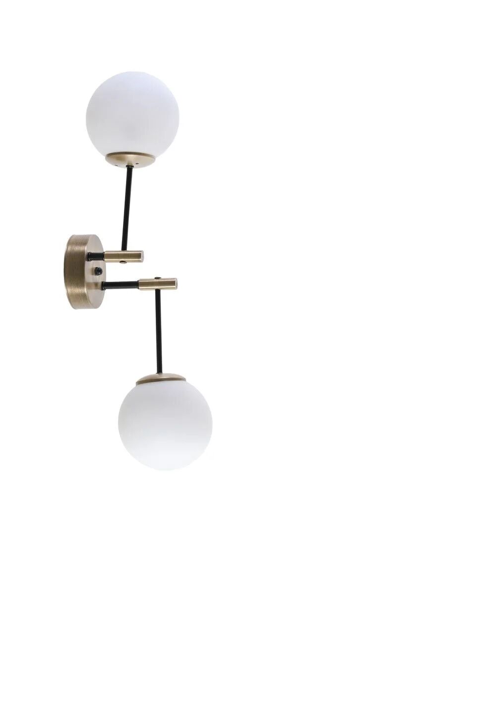 Dolunay 2'li Beyaz Camlı Aplik