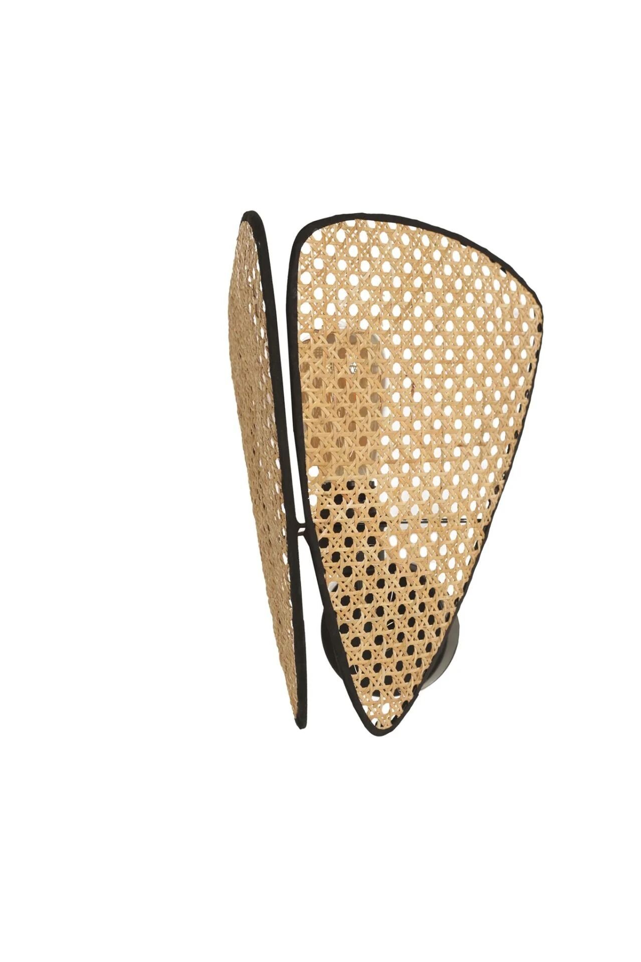 Ege 2'li Siyah Rattan Aplik