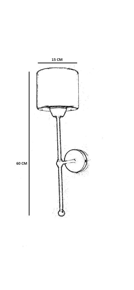 Yeni Sahra Füme Camlı Aplik