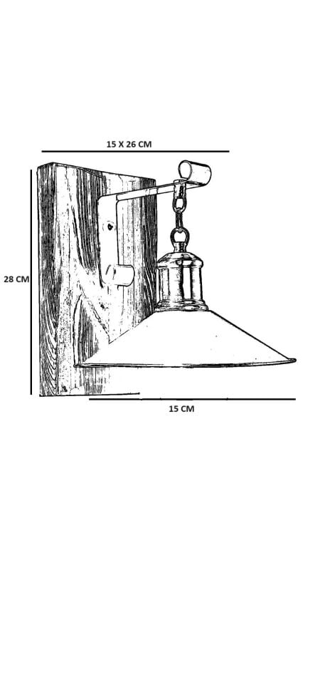 Alkım Pilli Yanık Metal Başlıklı Aplik