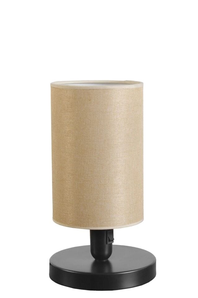 Ayça Pilli Siyah Açık Hasır Abajurlu Masa Lambası