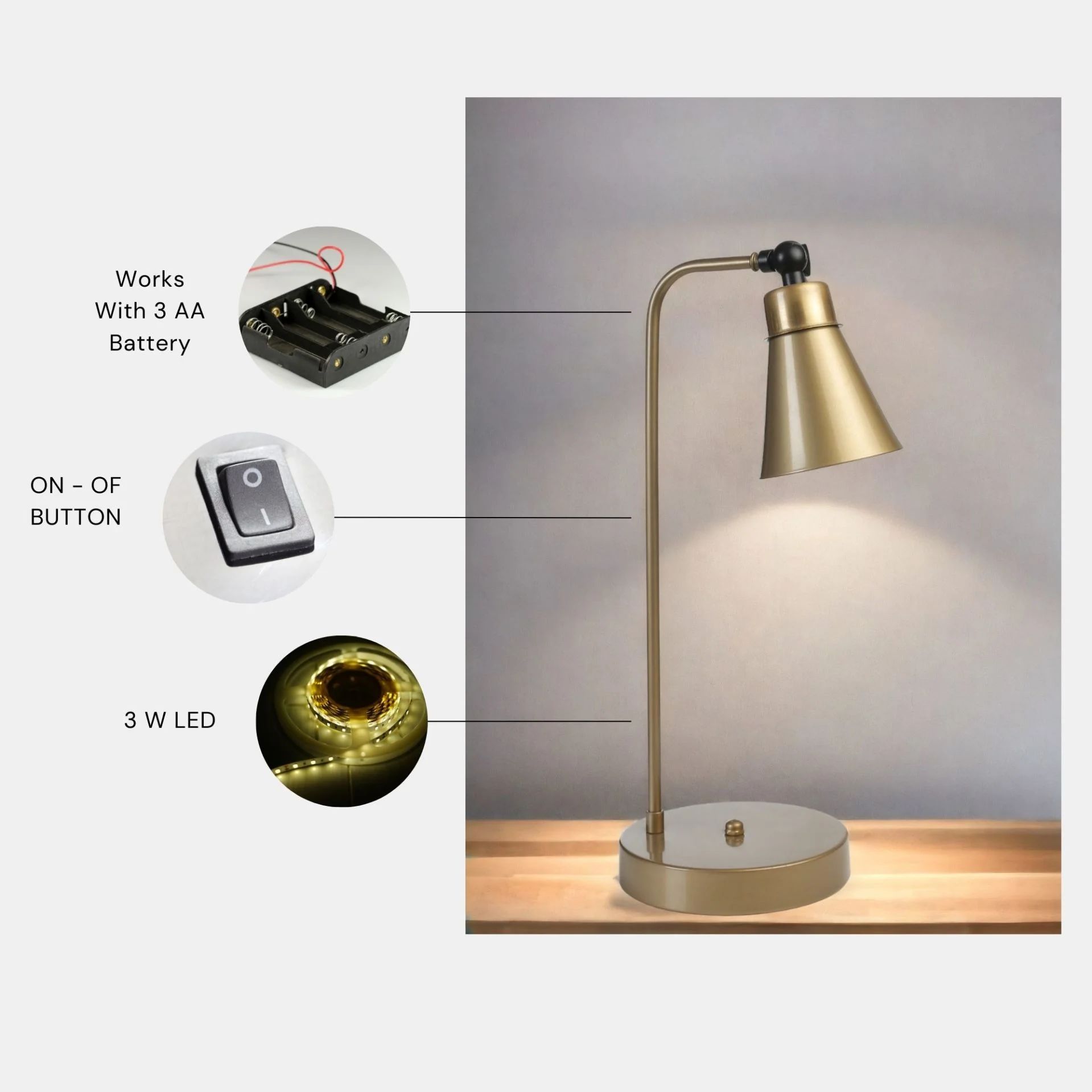 Dora Pilli Eskitme Masa Lambası