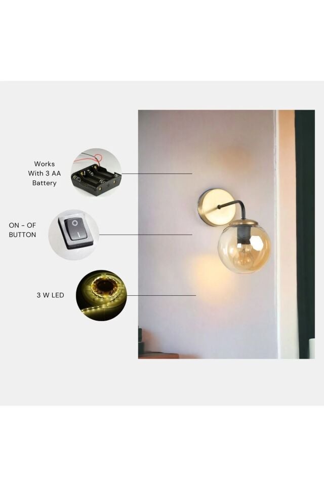 Pablo Pilli Eskitme Bal Camlı Aplik