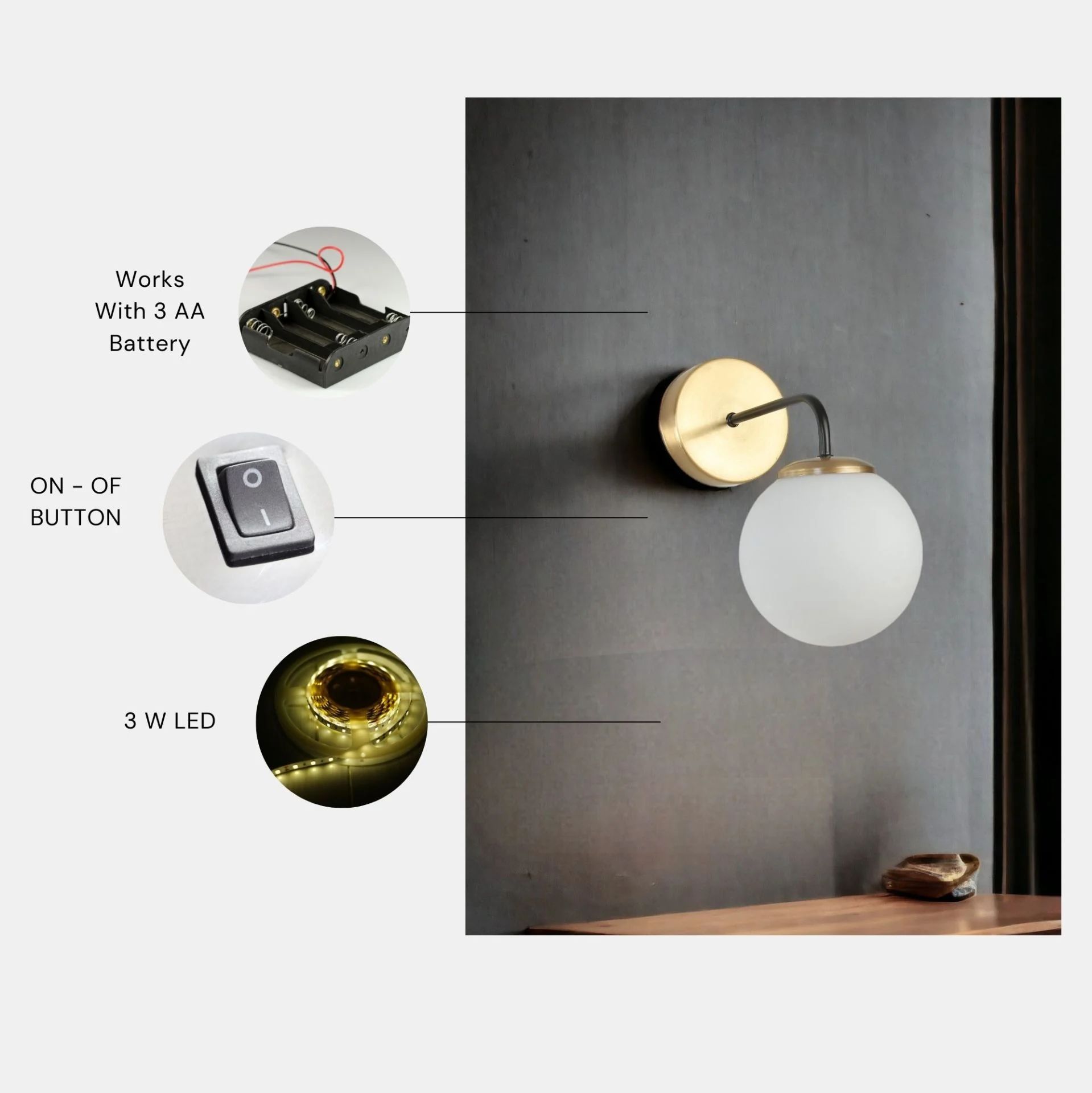 Pablo Pilli Eskitme Beyaz Camlı Aplik