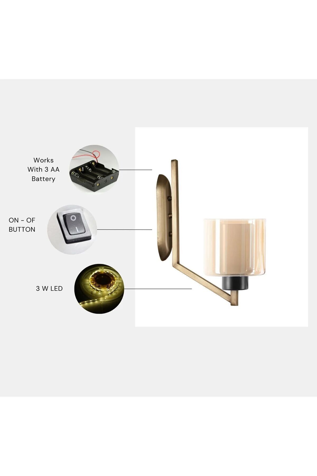 Ruby Pilli Eskitme Bal Camlı Aplik