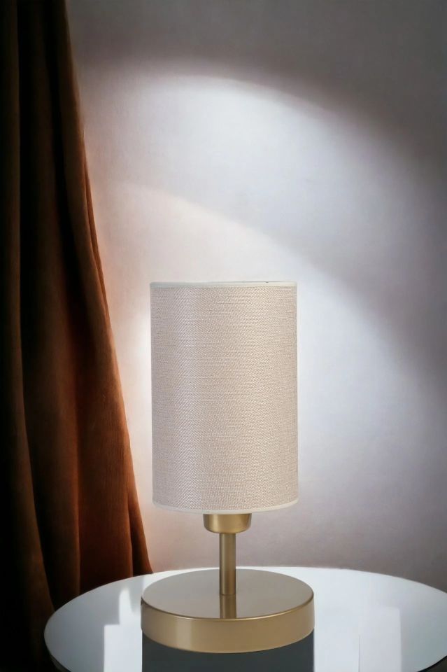 Rumeli Pilli Eskitme Açık Hasır Abajurlu Masa Lambası