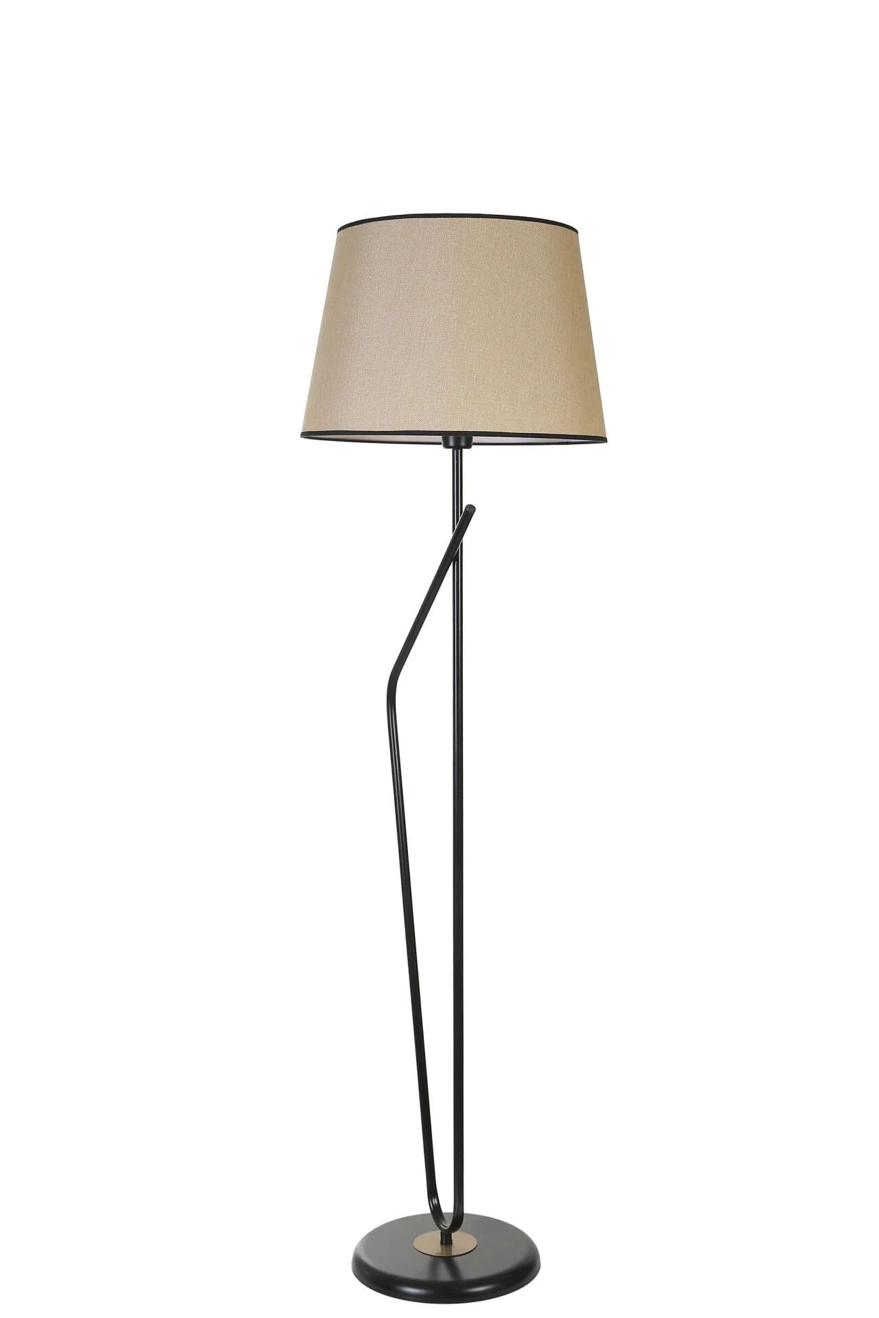 Alfa Siyah Lambader Piramit Açık Hasır Abajurlu